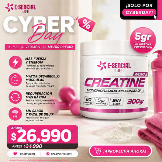 Creatina Woman 300gr 60 Servicios