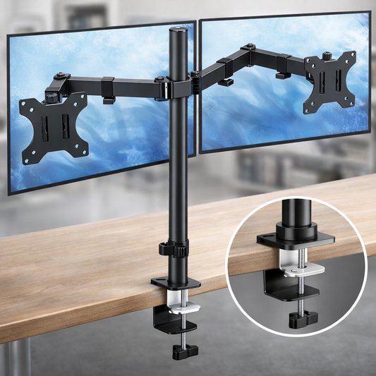 Soporte Doble para Monitor Click Giratorio